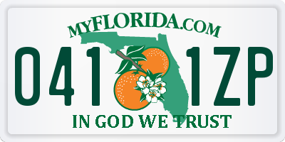 FL license plate 0411ZP
