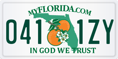 FL license plate 0411ZY