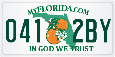 FL license plate 0412BY