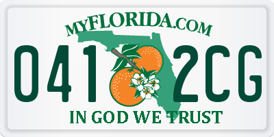 FL license plate 0412CG