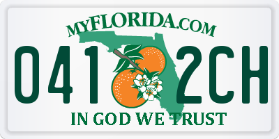 FL license plate 0412CH