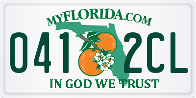 FL license plate 0412CL