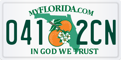 FL license plate 0412CN