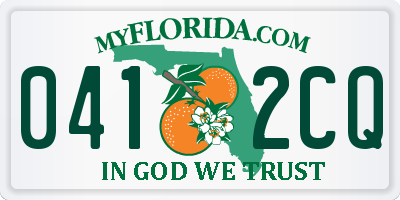 FL license plate 0412CQ