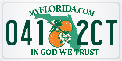FL license plate 0412CT