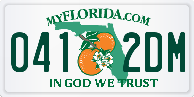 FL license plate 0412DM