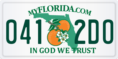 FL license plate 0412DO