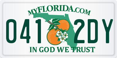 FL license plate 0412DY