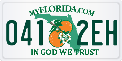 FL license plate 0412EH