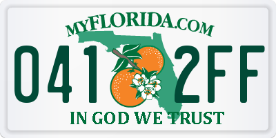 FL license plate 0412FF
