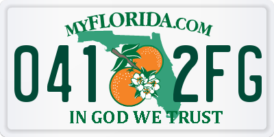FL license plate 0412FG