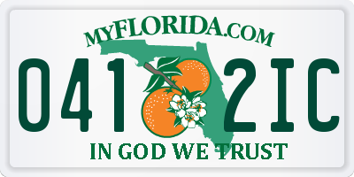 FL license plate 0412IC