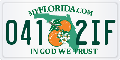 FL license plate 0412IF