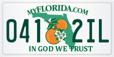 FL license plate 0412IL
