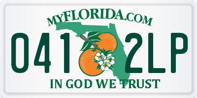 FL license plate 0412LP