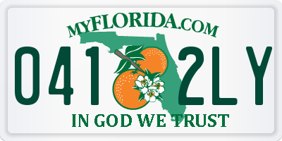 FL license plate 0412LY