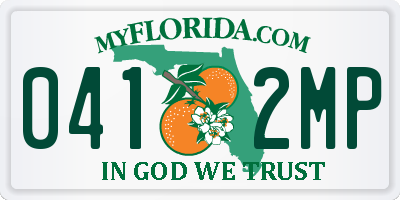 FL license plate 0412MP