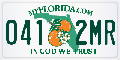 FL license plate 0412MR