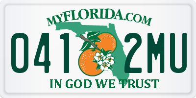 FL license plate 0412MU