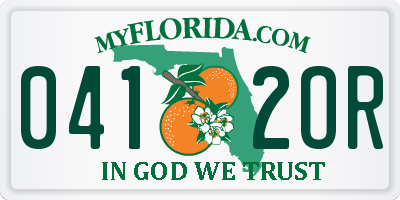 FL license plate 0412OR