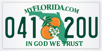 FL license plate 0412OU
