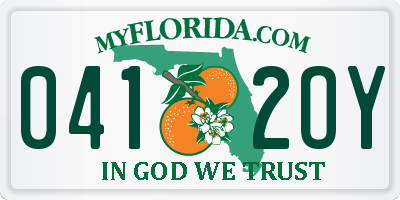 FL license plate 0412OY