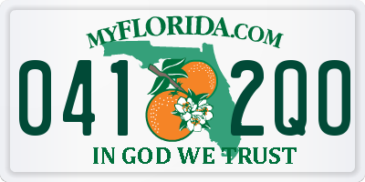 FL license plate 0412QO