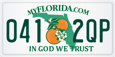 FL license plate 0412QP