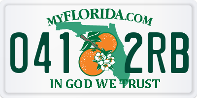 FL license plate 0412RB