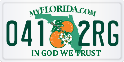 FL license plate 0412RG