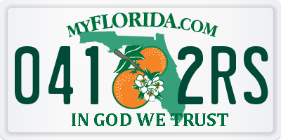 FL license plate 0412RS