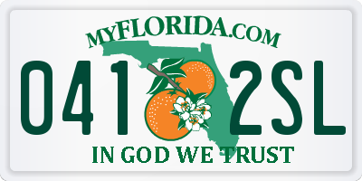 FL license plate 0412SL
