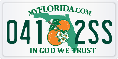 FL license plate 0412SS