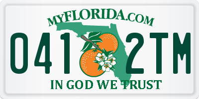 FL license plate 0412TM