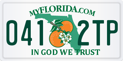 FL license plate 0412TP