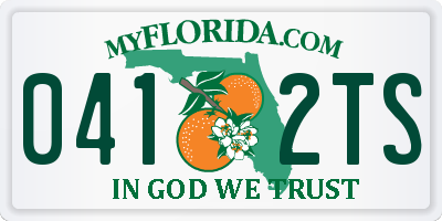 FL license plate 0412TS