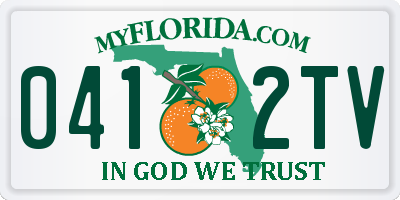 FL license plate 0412TV
