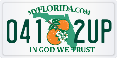 FL license plate 0412UP