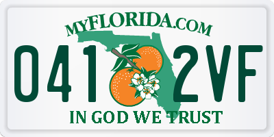 FL license plate 0412VF