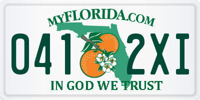 FL license plate 0412XI