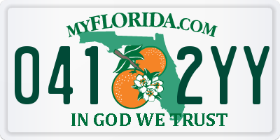 FL license plate 0412YY