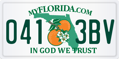 FL license plate 0413BV