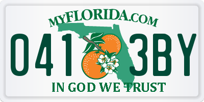 FL license plate 0413BY