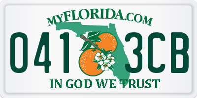 FL license plate 0413CB