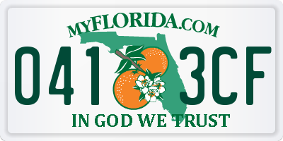 FL license plate 0413CF