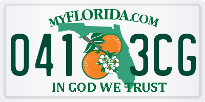 FL license plate 0413CG