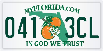 FL license plate 0413CL