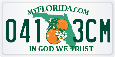 FL license plate 0413CM
