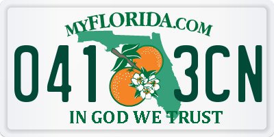 FL license plate 0413CN