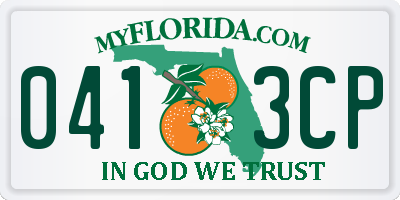 FL license plate 0413CP